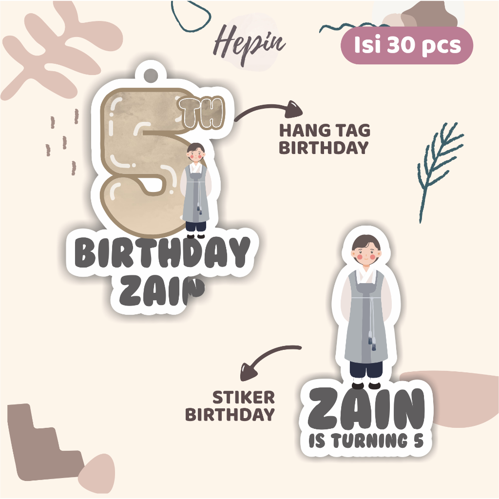 

(30pcs) diecut Hang tag & stiker ulang tahun edisi KOREA COWOK/stiker murah /label tag ulang tahun murah/hang tag ulang tahun/tag souvenir ulang tahun/stiker nama ualang tahun/diecut stiker&t ag