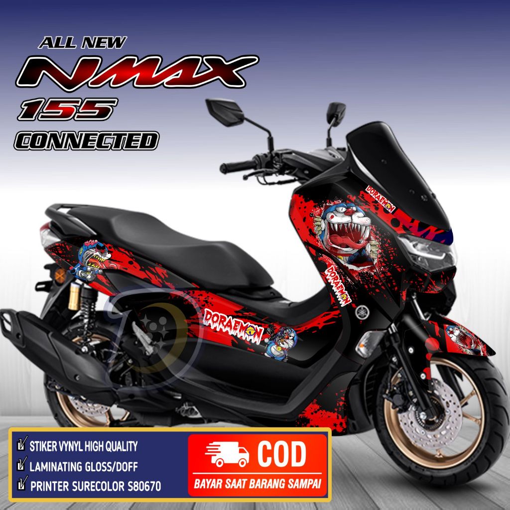 Decal Nmax 155 New 2020 2022 Striping Nmax New Stiker Yamah Nmax New Full Body Doraemon Zombie
