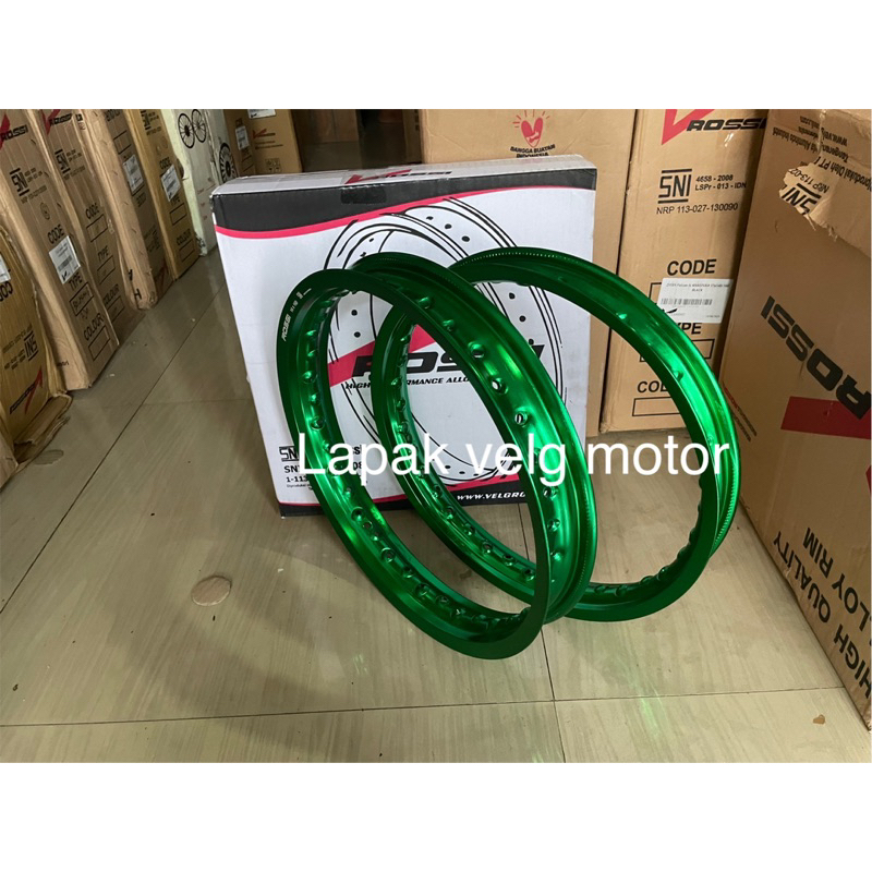 velg Rossi ring 140/160,160/160 warna hijau(harga sepasang 2 pcs)