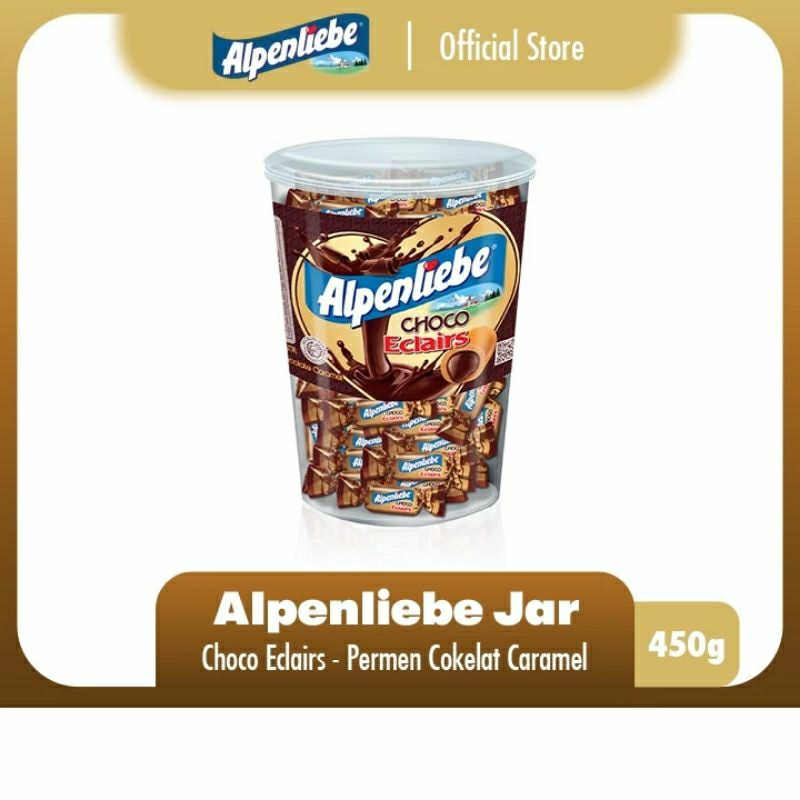 

Alpenliebe eclairs permen caramel coklat jar 360g