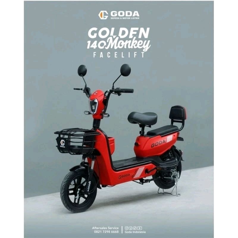 SEPEDA LISTRIK GODA 140 MONKEY MERAH