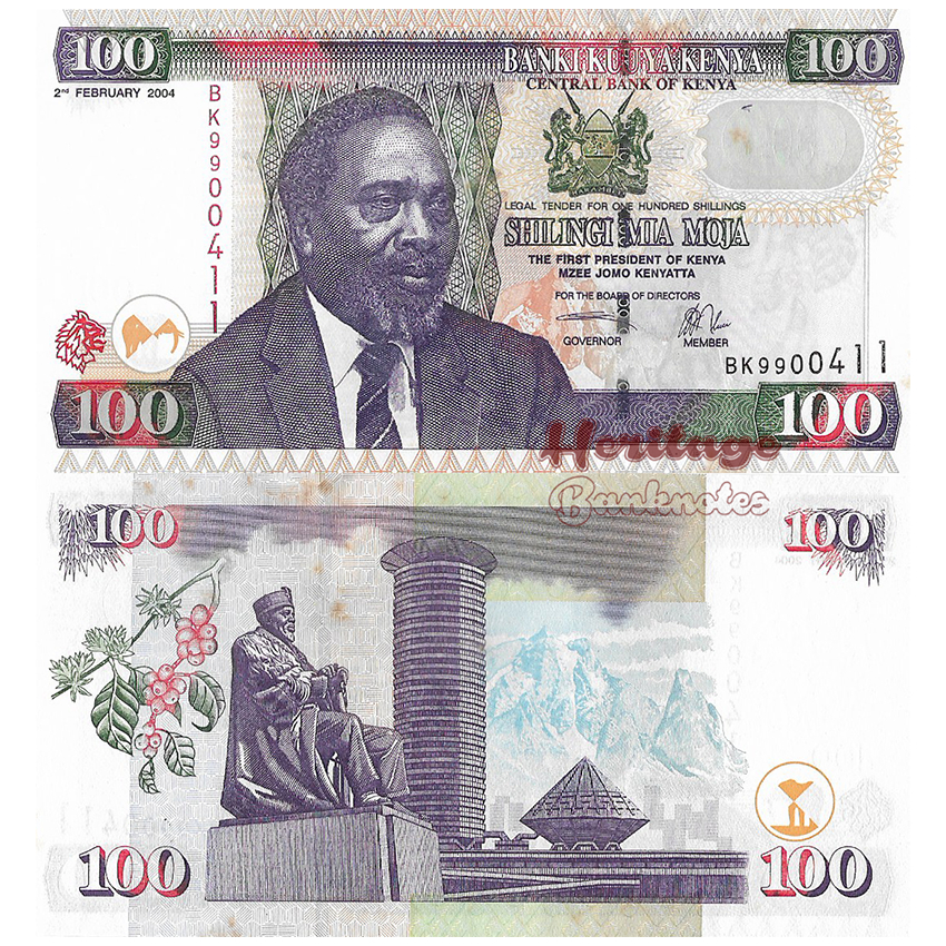 Mata Uang Kenya 100 Shillings 2004