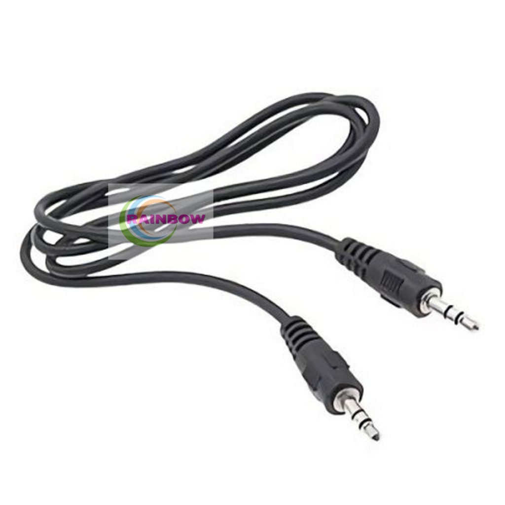 Kabel Audio AUX Jack 3.5mm Panjang 20 cm Penghubung Dari Handphone Ke Tape Mobil HP Android MP3 CD S