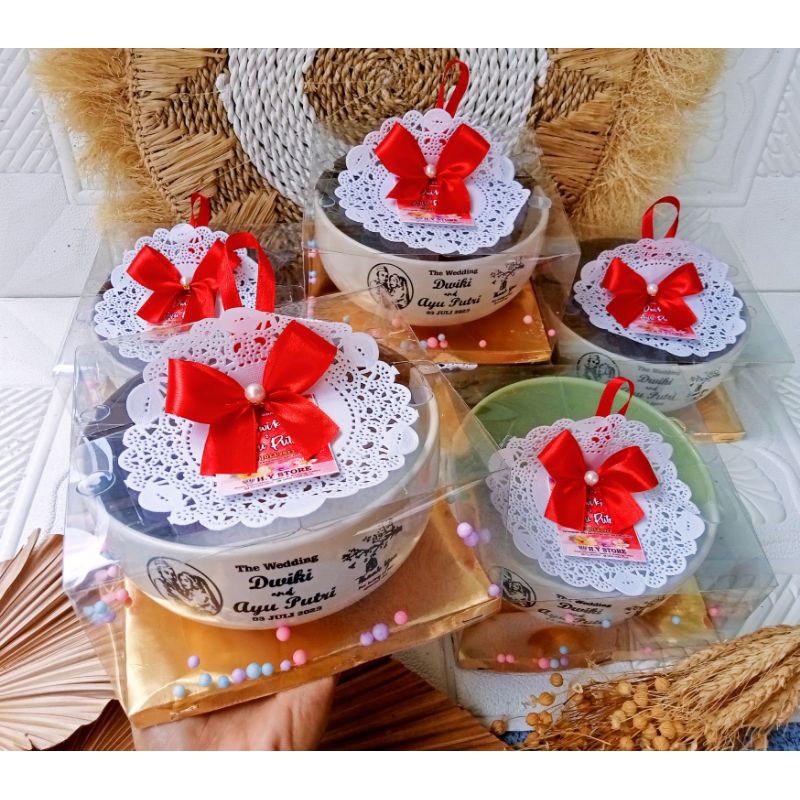 Younger_Shop Souvenir Mangkok Keramik Two Tone Sablon