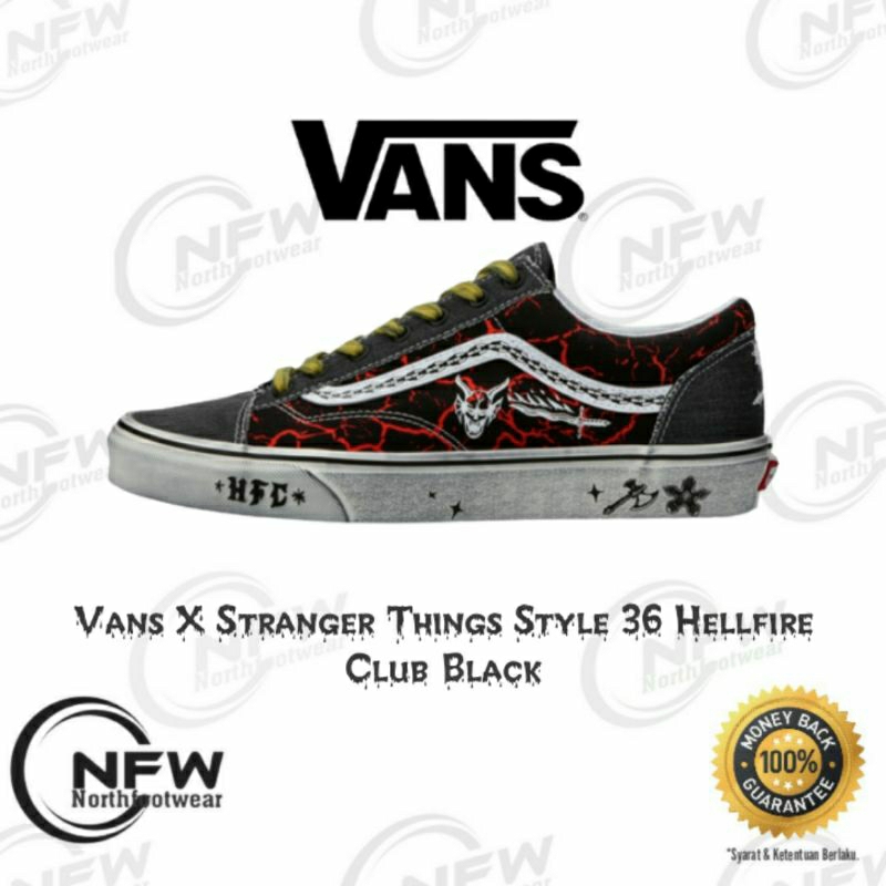Vans X Stranger Things Style 36 Hellfire Club Black