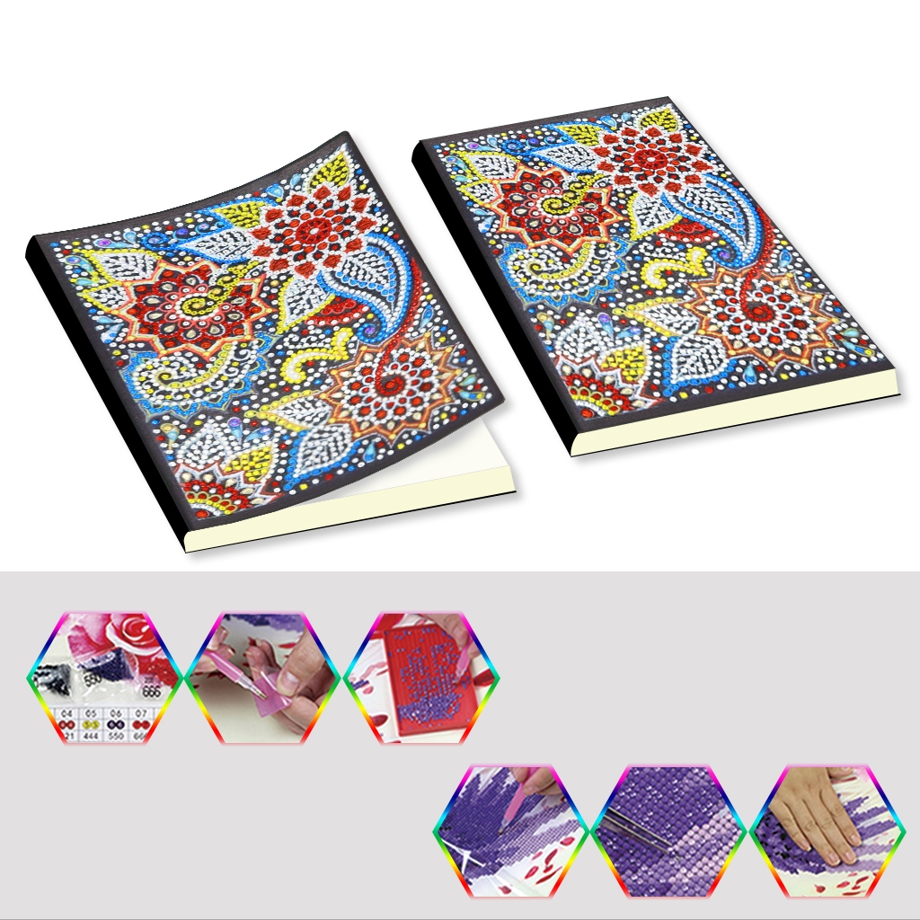 

Diamond Painting Notebook Diary Book DIY Special Shaped Diamond 60 Pages A5