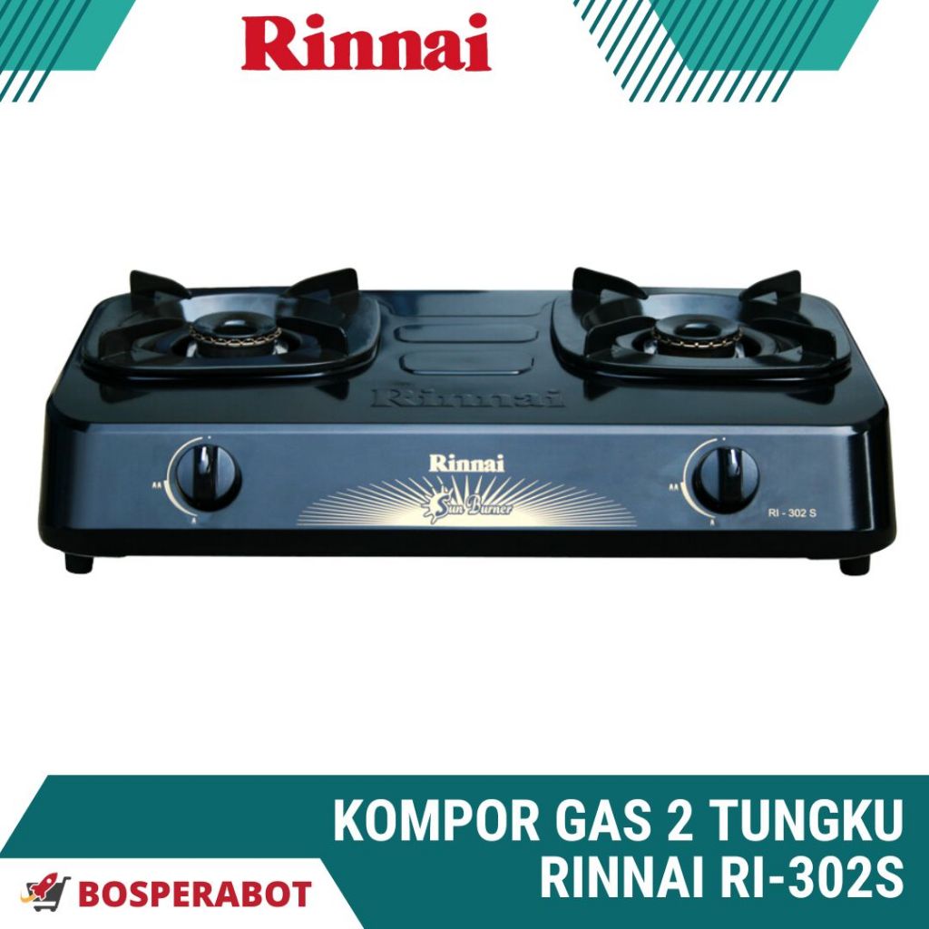 Kompor Gas Rinnai 2 Tungku RI-302S (RI302S)