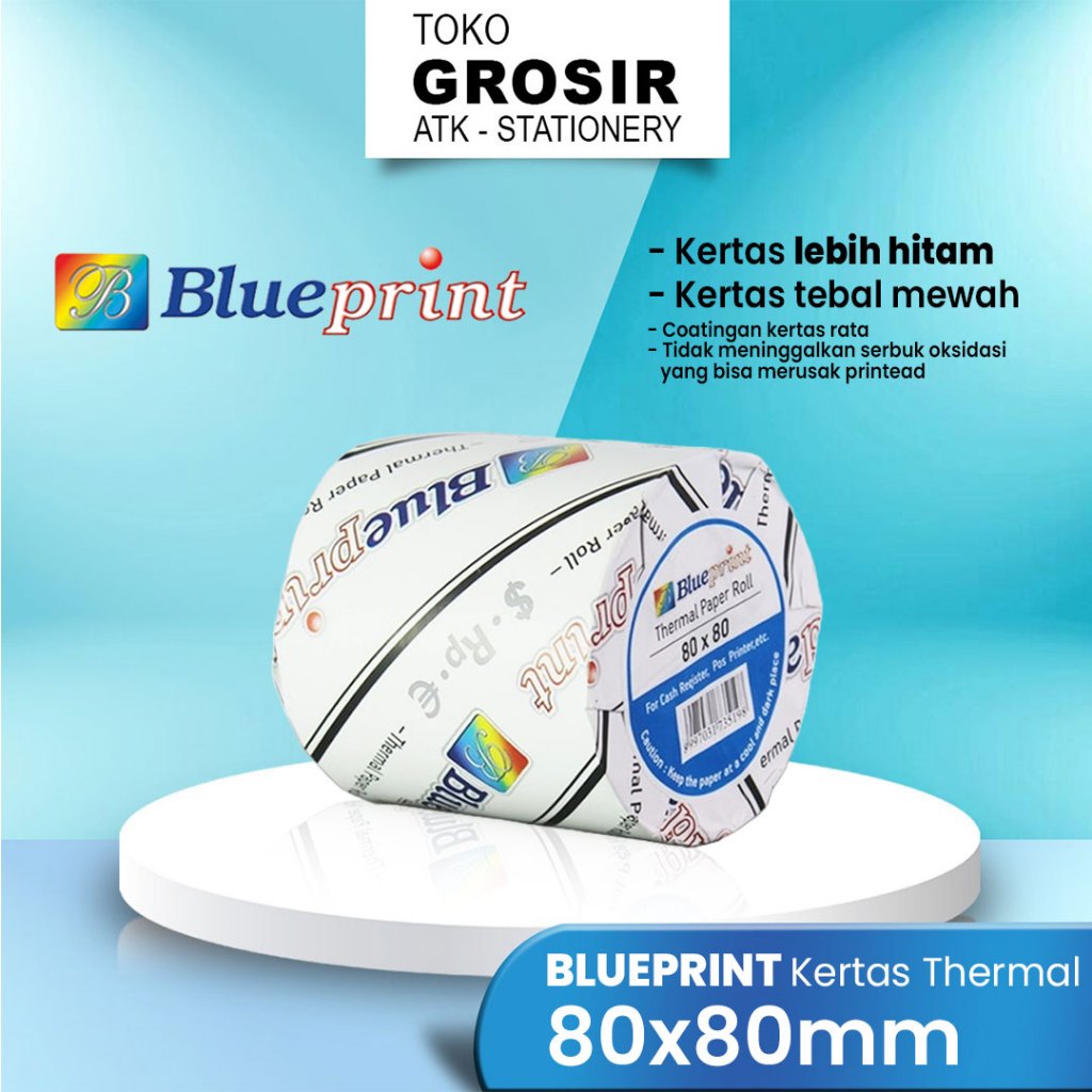 

80X80 PREMIUM BLUEPRINT Kertas Thermal - Putih
