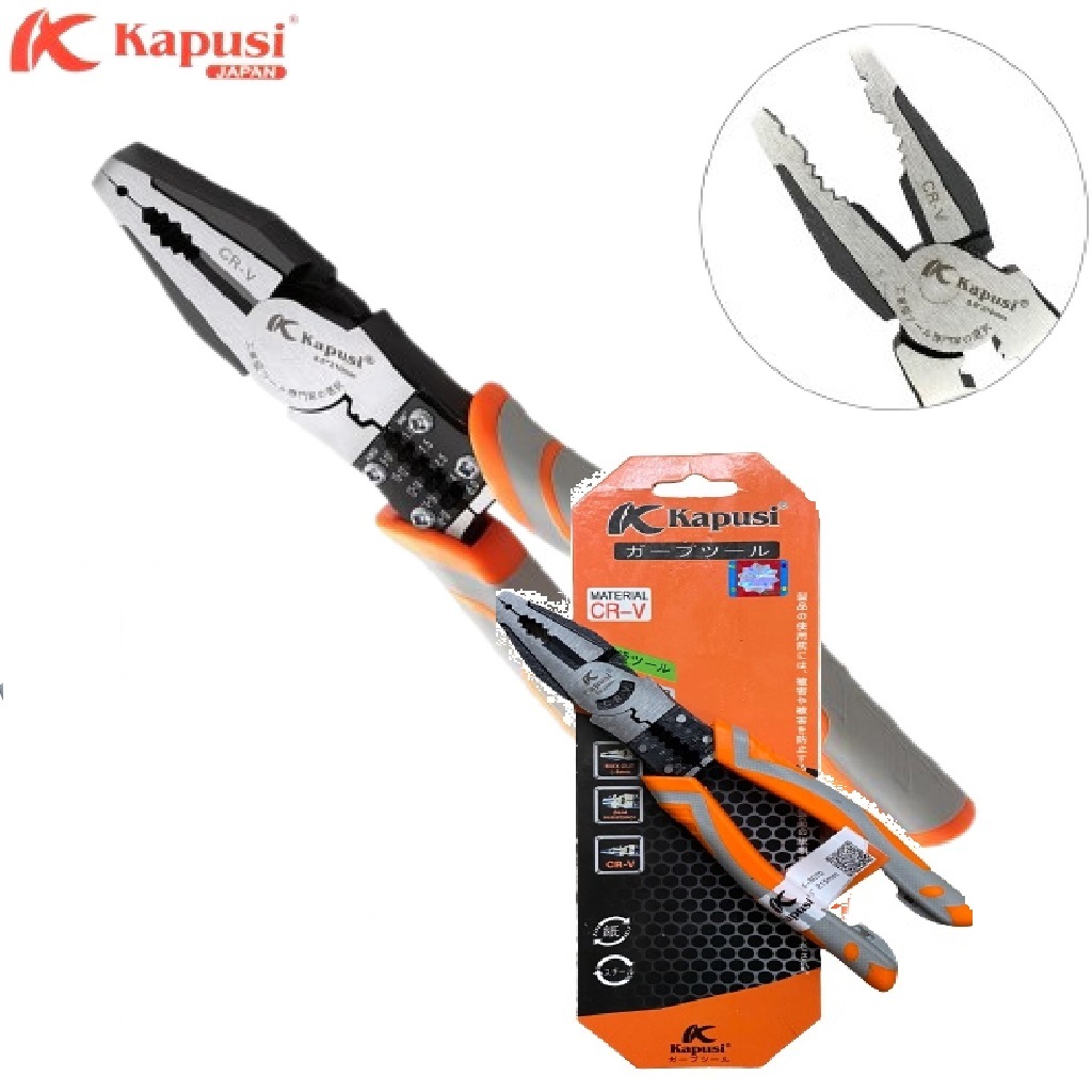 Tang multifungsi 8,5 inch kapusi japan Tang kombinasi kupas kabel tang serbaguna