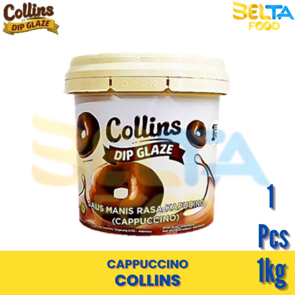 

Collins Dip Glaze Cappucino 1Kg Selai Topping Kue - Donat