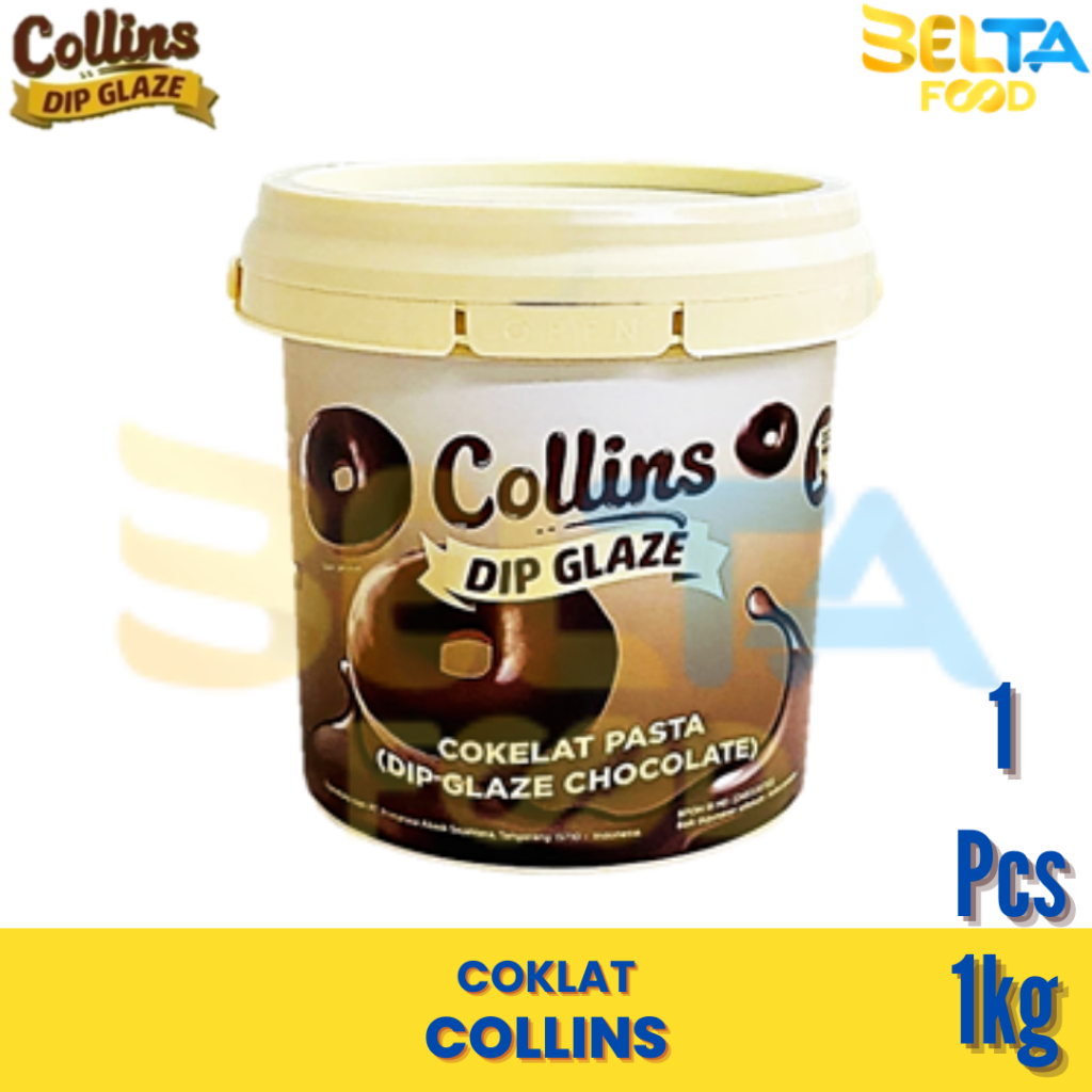 

Collins Dip Glaze Chocolate 1Kg Selai Topping Kue - Donat - Roti