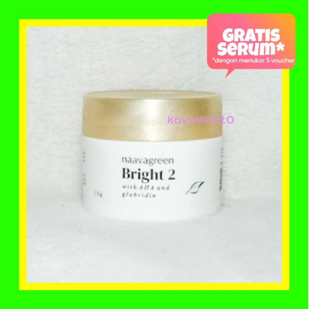 Naavagreen Bright 2 Day Cream 10 gram by dr Fredi Setyawan Original Skincare Krim Pencerah Wajah Pag