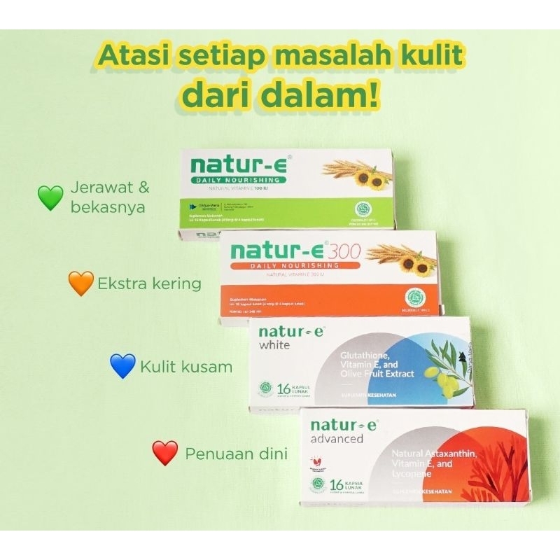 Natur-E Kapsul 100IU 300IU Advance White Nature isi 16 / 32