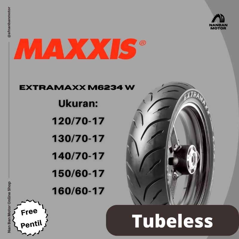 Ban Motor Maxxis Extramaxx Ukuran 140/70-17, 150/60-17 & 160/60-17