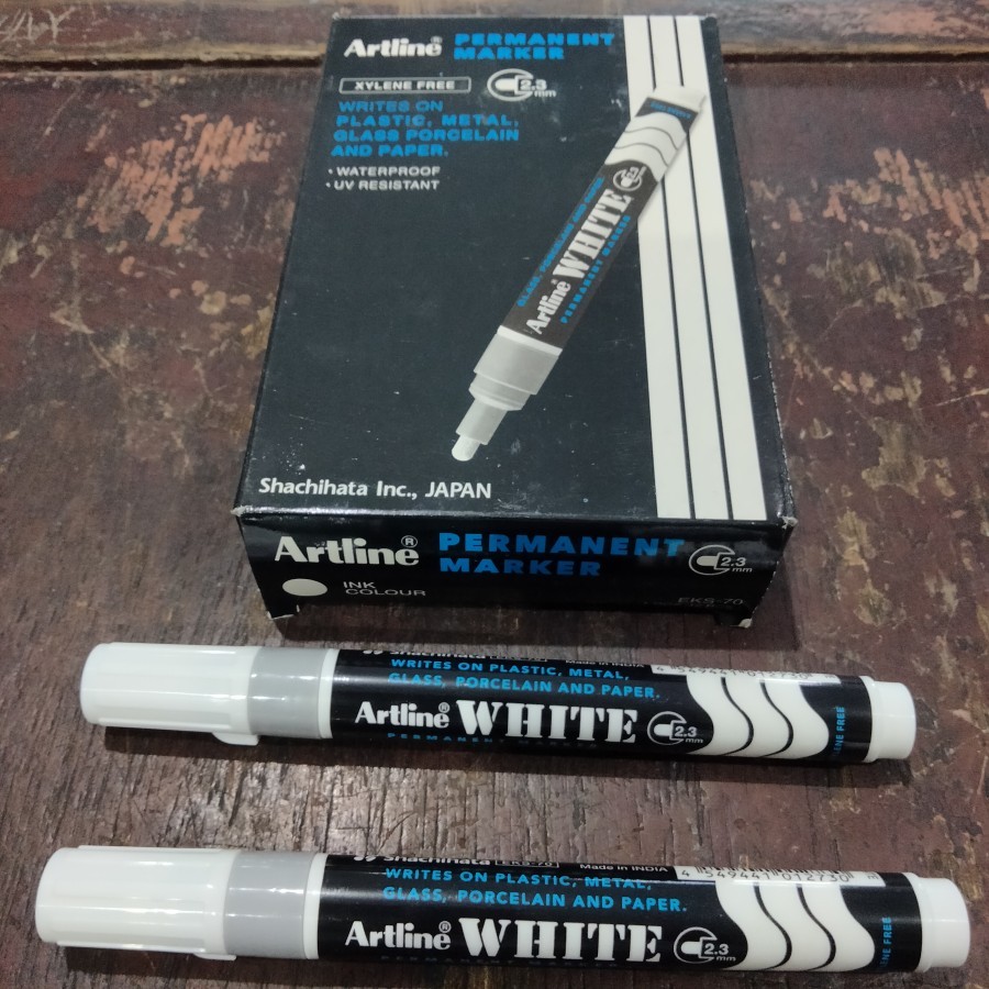 

spidol marker permanen putih artline 2,3 mm Artline EKS-70