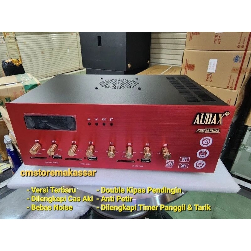 Ampli Audax AXM Garuda 3 Player 8 Channel New Keluaran Versi Terbaru Lengkap Kipas Pendingin Amplifi