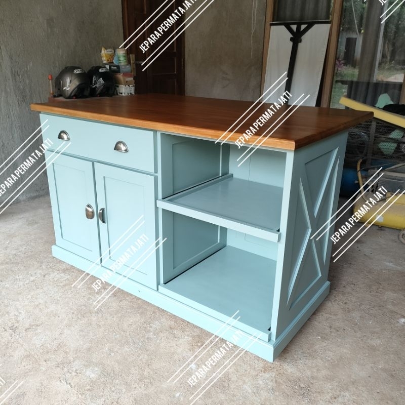 Meja bar minimalis vintage / meja makan / buffet dapur / minibar custom furniture jepara