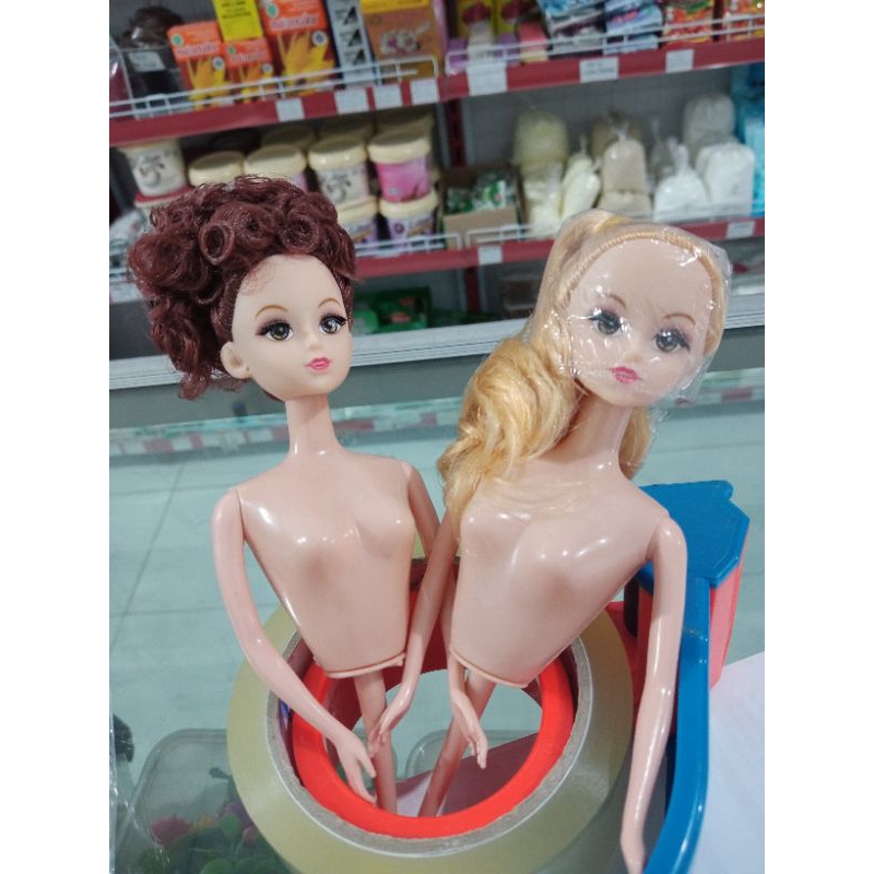 Boneka Barbie besar dan kecil utk mainan kue tar