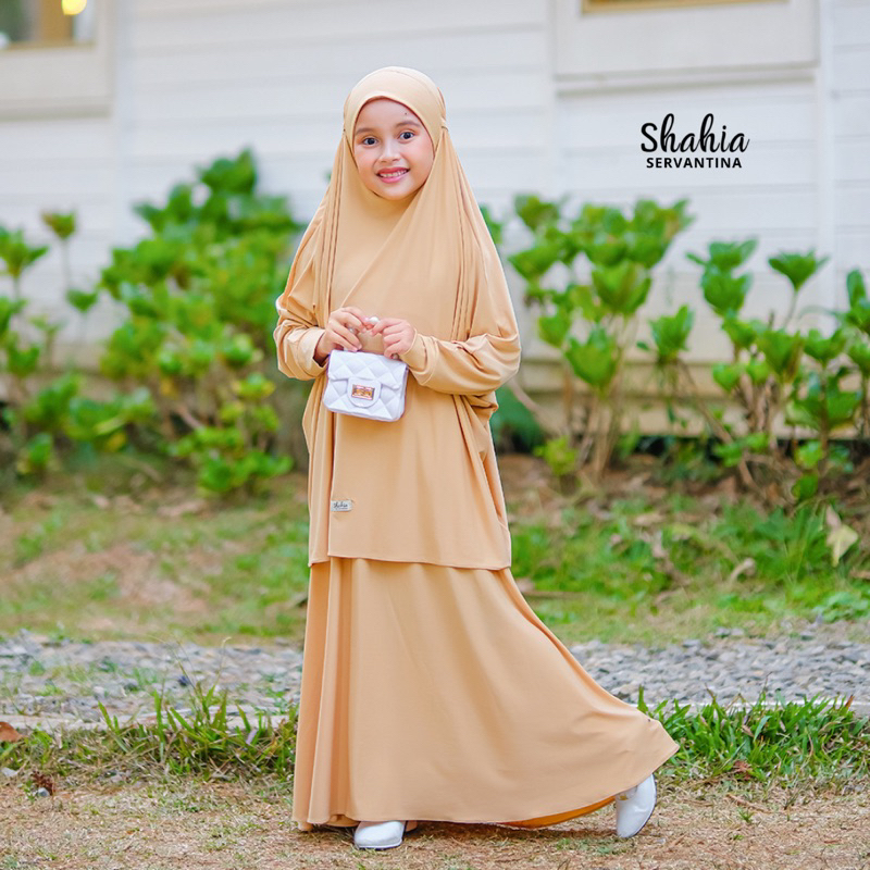 termurah shahia servantina - shafa set fk instan gamis syari anak perempuan