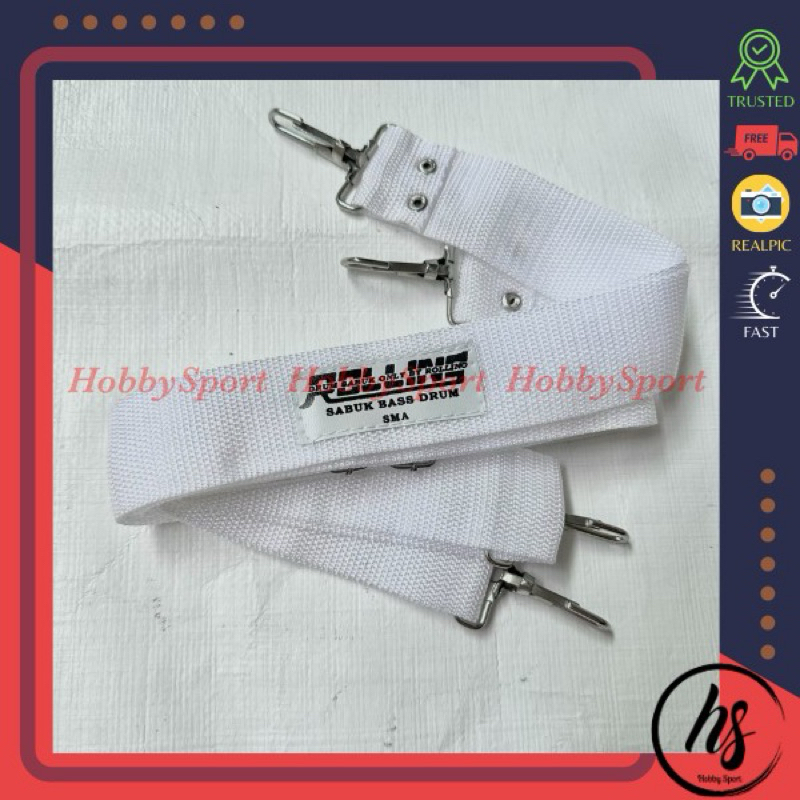 Sabuk Drum Bass Rolling Strap Sling Nylon Marching Band Tali Drumband