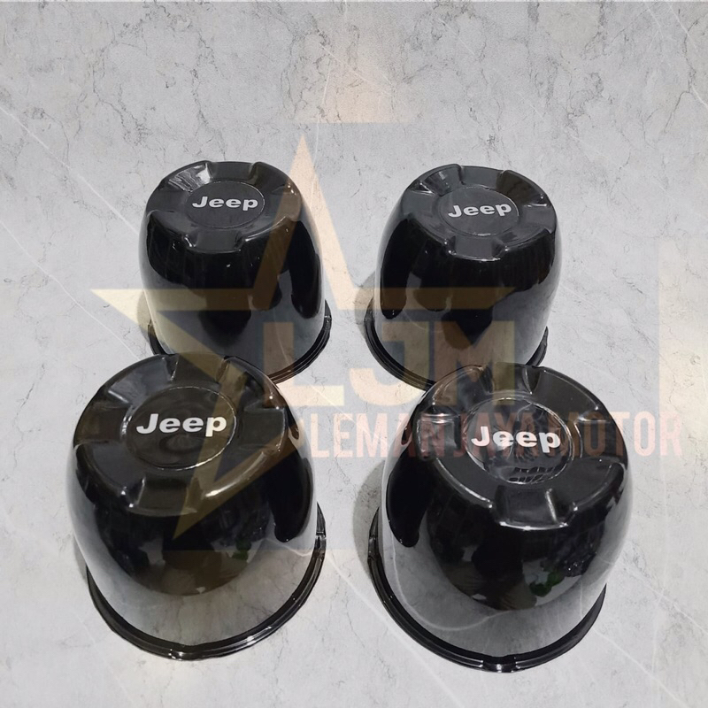 dop roda tutup velg mobil feroza escudo taft vitara logo jeep hitam abs diameter 11,6cm