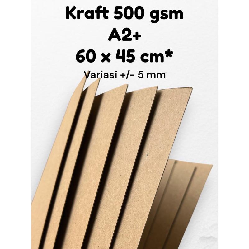 

60 x 45 Kraft 500 karton tebal 1 mm ukuran 60 x 45 cm min order 12 lembar
