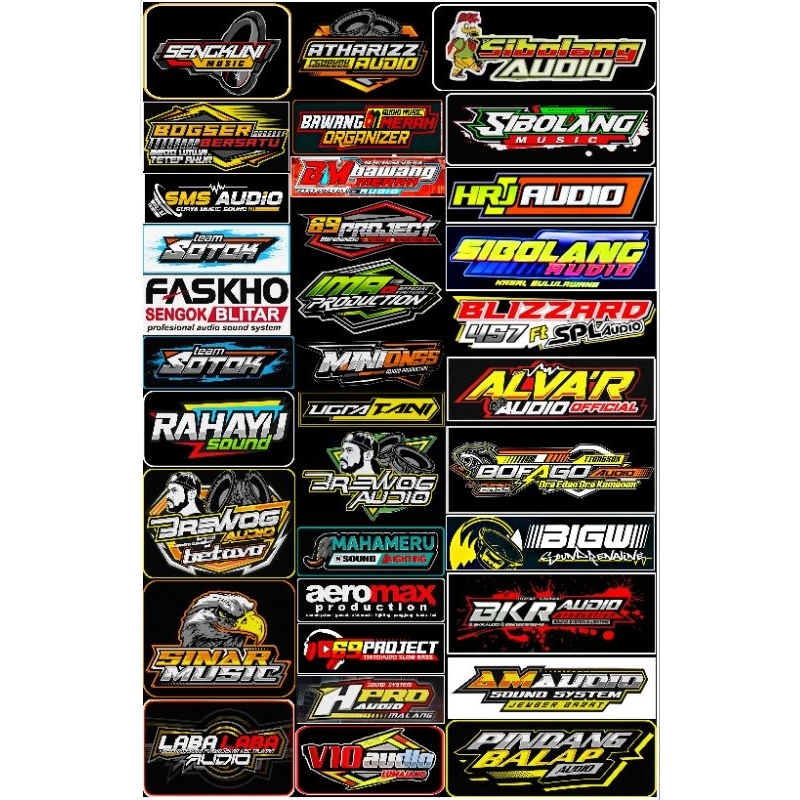 

Stiker Soundsystem Bahan Hologrqm 30x47 JUMBO