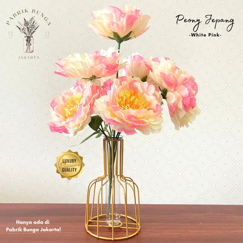 ✅COD (6 Tangkai) Bunga Peony Jepang Jumbo 11cm/ Bunga Paeonia Jumbo Artificial / Bunga Autumn Premium Import Dekorasi