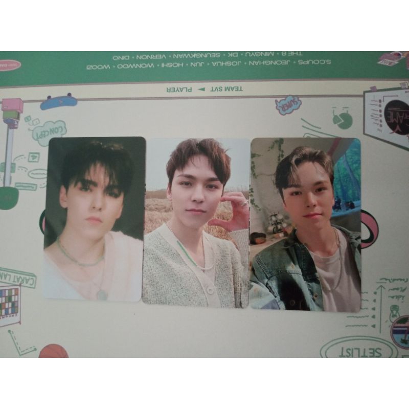 PHOTOCARD OFFICIAL SEVENTEEN VERNON WEVERSE VERSION FTS FACE THE SUN SET