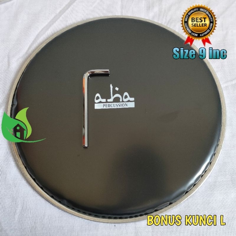 Mika aha percussion original 9 inchi hitam Bonus kunci L