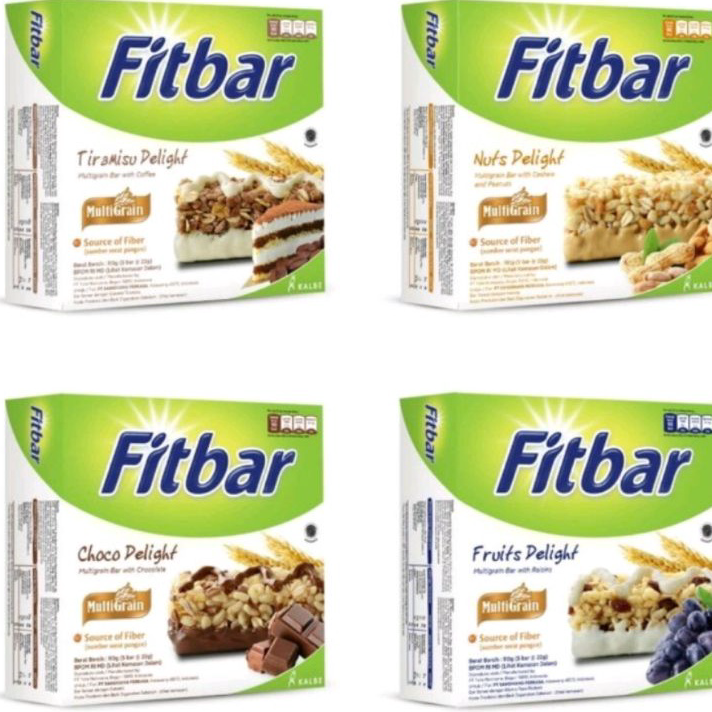 

Model Terkini Fitbar Multigrain 5x22gr Tiramisu Cheese Delight Choco Delight Fruit