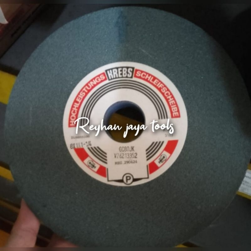 Krebs Batu gerinda asah 8 x 1 x 1.1/4 inch GC 60 80 100 120 JQ Batu gerinda asah poles 8 inch