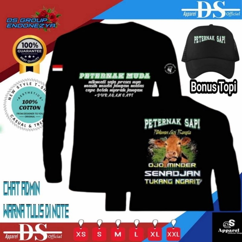 KAOS BAJU PRIA KEREN PETERNAK SAPI OJO MINDER SANAJAN TUKANG NGARIT (READY UKURAN S-XXL)