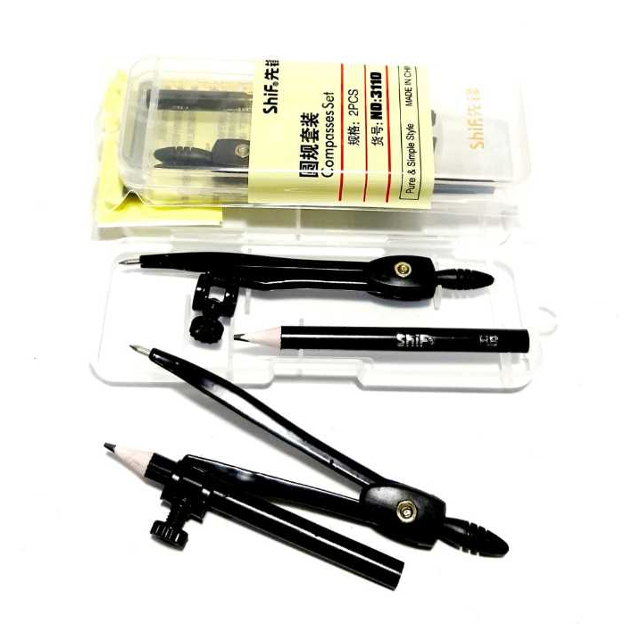 

Harga Grosir ( 1Dus / 12pcs ) Jangka Besi Hitam Anti karat Plus isi Pensil No-3110/307
