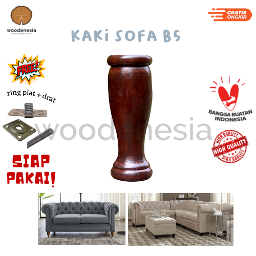 WOODENESIA Kaki springbed kursi sofa kayu guci divan