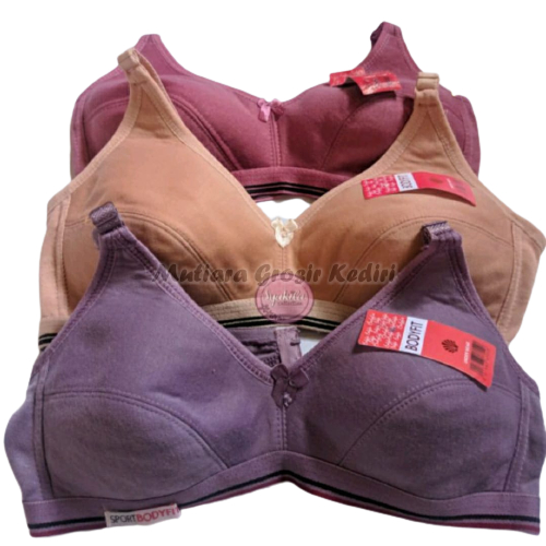 Bra Sport Bh Wanita Tanpa Kawat dan Busa BODY FIT