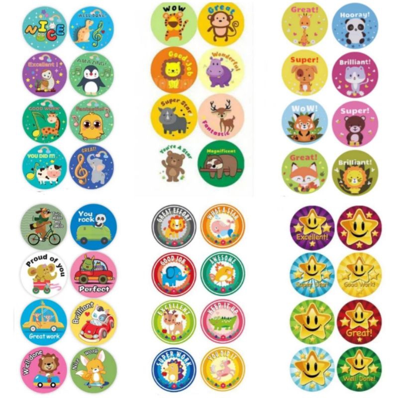

[ 100 PCS ] Stiker Motivasi Anak Reward Sticker