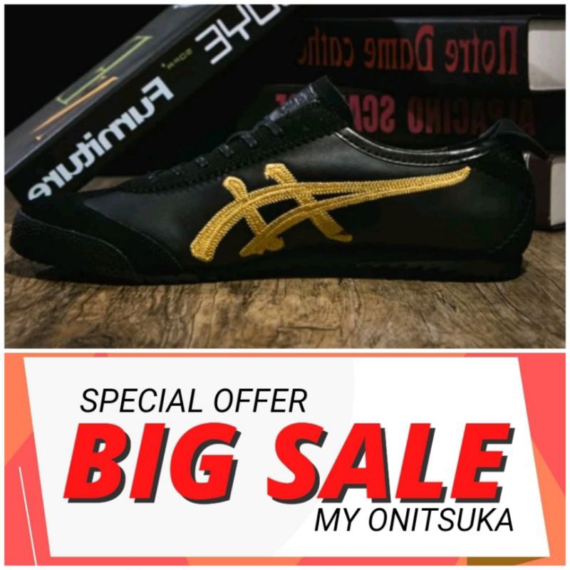 Sepatu Onitsuka Tiger Original Made In Japan Black Gold