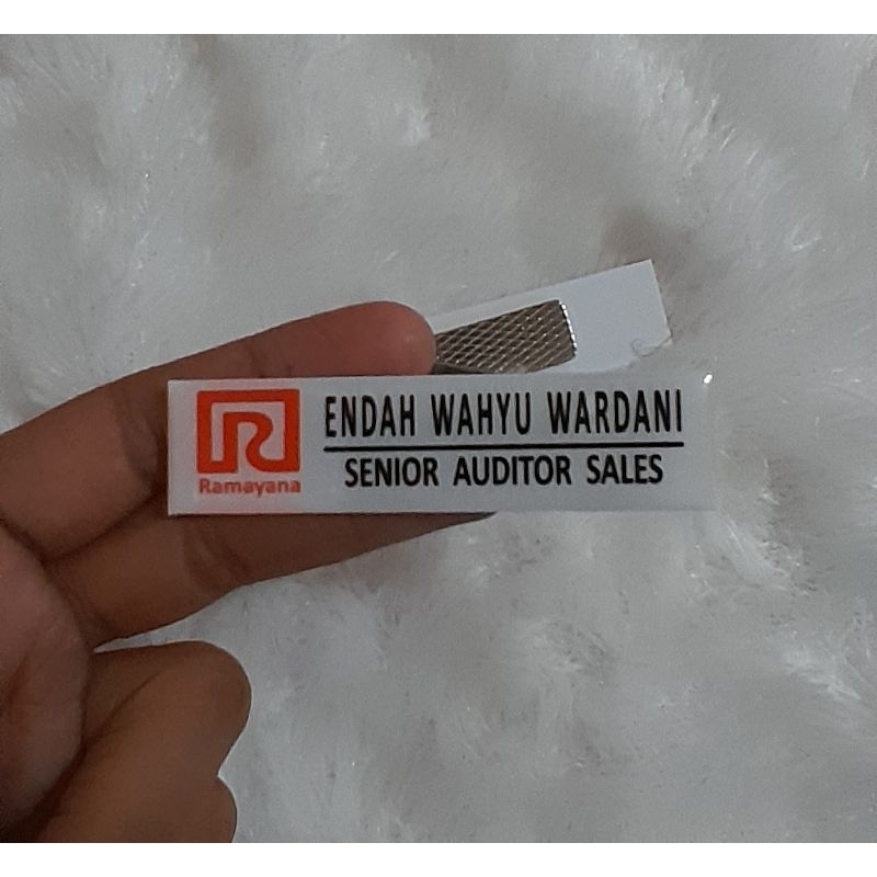 

Ramayana Nametag dada akrilik resin.