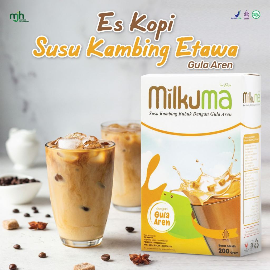 

ORIGINAL MILKUMA - Susu Kambing Gula Aren 200 gram Pencegahan Sendi & Tulang Bermasalah