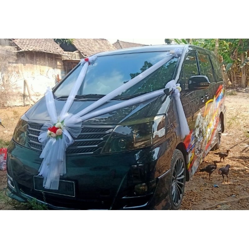 Pita dekorasi mobil pengantin/hiasan mobil pengantin