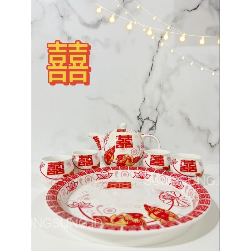 Tea Set Sangjit / Chinese Wedding Tea Set Ukuran Besar / Tepai / Perlengkapan Sangjit 127491