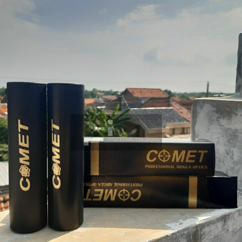Peredam comet od 38 panjang 14cm - pendek mini - silencer pcp uklik / Senter Senyap / warna hitam pa