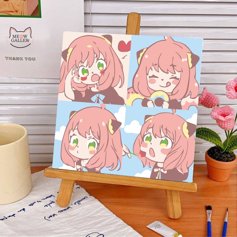 

Paint by Numbers KIT - Spy x Family 20x20cm - Painting KIT DIY