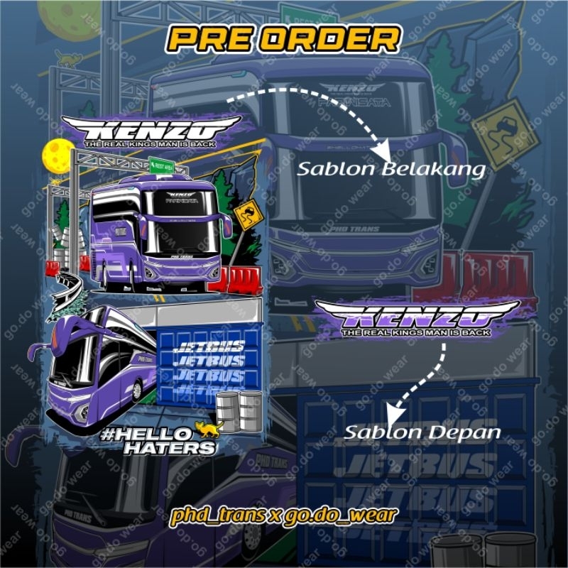 Kaos bis bismania PHD trans Kenzo (kolaborasi phd trans X go.do_wear)