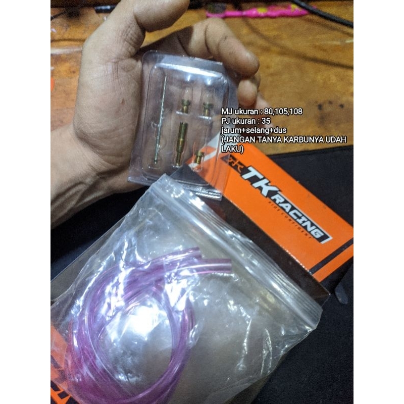 spuyer main jet pilot jet jarum ori bawaan pe 24