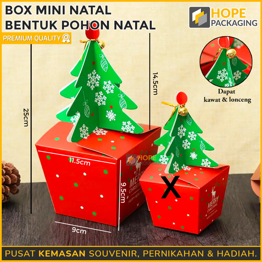 

Gift Box Mini bentuk Pohon Natal / Kotak Dus Box Kue Cupcake Christmas Hampers / Gift box Christmas Kotak Cookies Natal