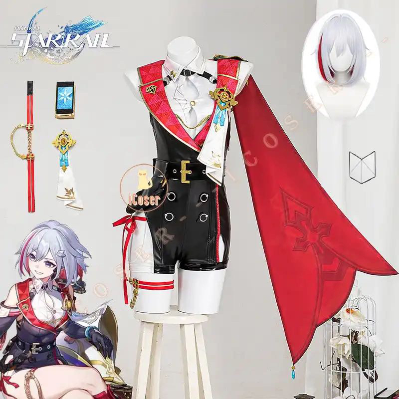 Honkai Star Rail Topaz Numby Cosplay Costume Wig Game Uniform Headwear Interastral Peace Corporation
