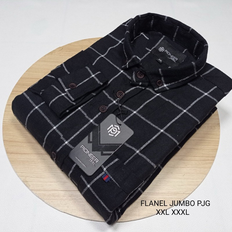 kemeja flanel lengan panjang pria ukuran XXL XXXL kemeja distro pria kemeja flanel motif kotak kemej