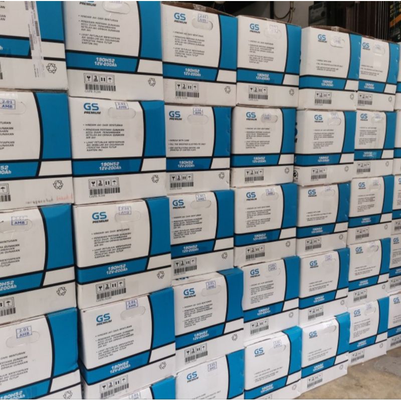 Accu GS Astra N200 12V 200Ah Baterry Genset Kapal Truck + Air Zuur